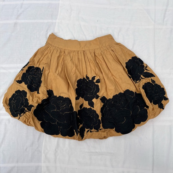 Tibi Skirt size 8 embroidered cotton bubble skirt - Picture 4 of 13
